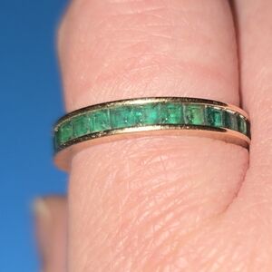 14k lab emerald eternity ring 8.5
